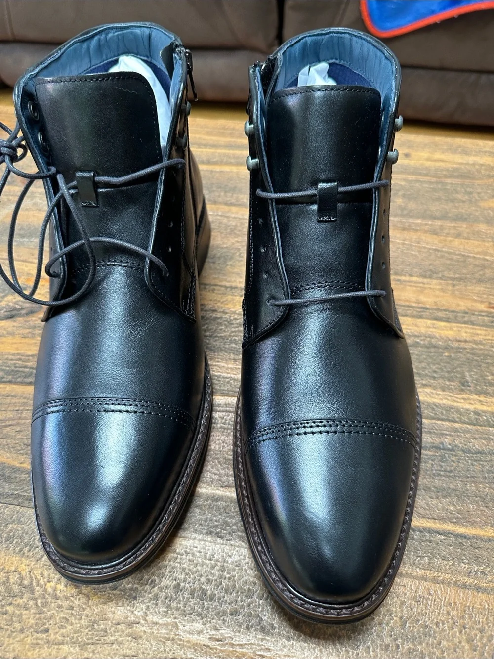 New in Box/Never Worn Johnston & Murphy Raleigh Cap Toe Zip Boots - 10.5 M